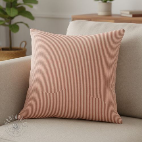 Tkanina dekoracyjna DOBBY Colored stripe dark orange