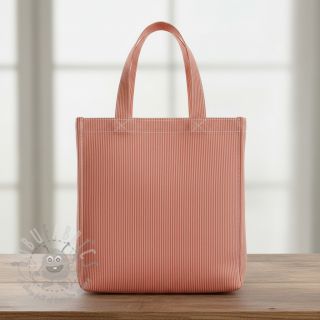 Tkanina dekoracyjna DOBBY Colored stripe coral