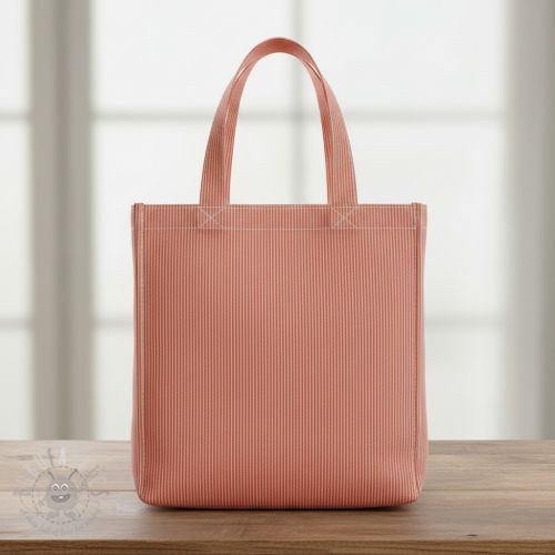 Tkanina dekoracyjna DOBBY Colored stripe coral