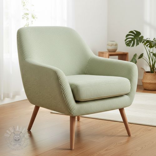 Tkanina dekoracyjna DOBBY Colored stripe light green