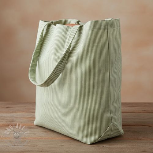 Tkanina dekoracyjna DOBBY Colored stripe light green