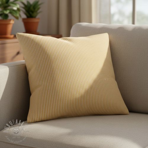 Tkanina dekoracyjna DOBBY Colored stripe ochre