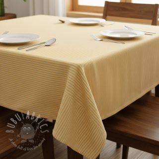 Tkanina dekoracyjna DOBBY Colored stripe warm yellow