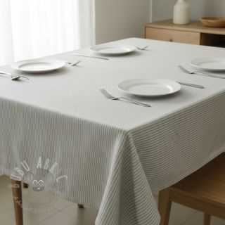 Tkanina dekoracyjna DOBBY Colored stripe light grey