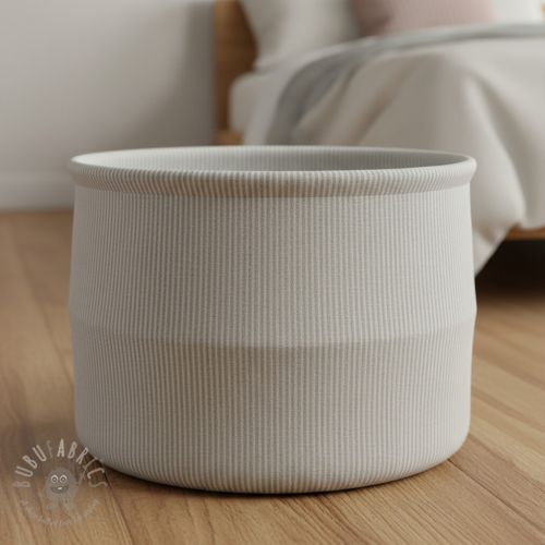 Tkanina dekoracyjna DOBBY Colored stripe light grey