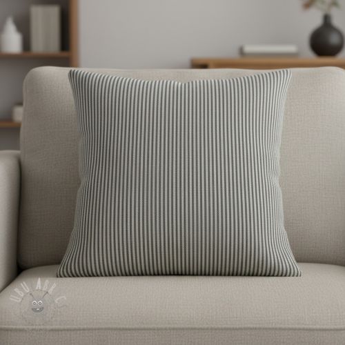 Tkanina dekoracyjna DOBBY Colored stripe black