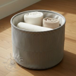 Tkanina dekoracyjna DOBBY Colored stripe black