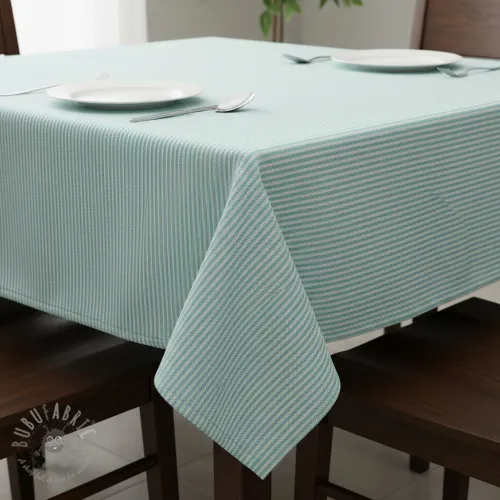 Tkanina dekoracyjna DOBBY Colored stripe mint