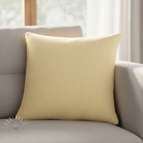 Tkanina dekoracyjna DOBBY Colored stripe pastel yellow