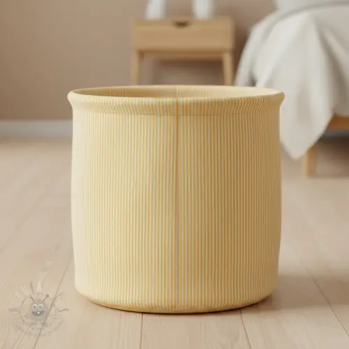 Tkanina dekoracyjna DOBBY Colored stripe pastel yellow