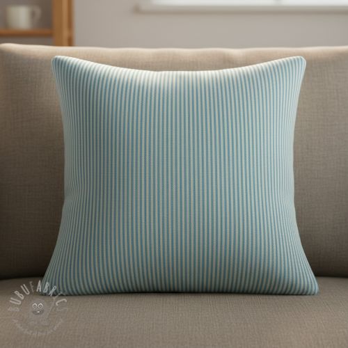 Tkanina dekoracyjna DOBBY Colored stripe turquoise