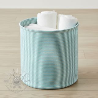 Tkanina dekoracyjna DOBBY Colored stripe turquoise