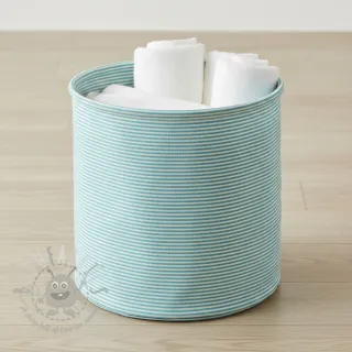 Tkanina dekoracyjna DOBBY Colored stripe turquoise