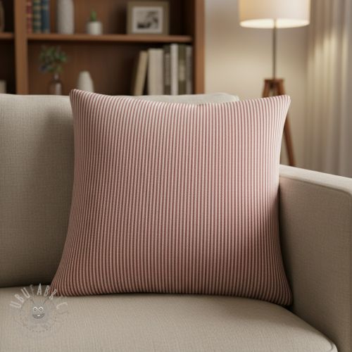 Tkanina dekoracyjna DOBBY Colored stripe burgundy