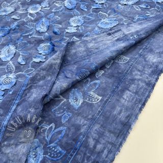 Bawełniana tkanina TIE DYE EMBROIDERY Flora design B
