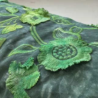 Bawełniana tkanina TIE DYE EMBROIDERY Flora design A