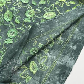 Bawełniana tkanina TIE DYE EMBROIDERY Flora design A