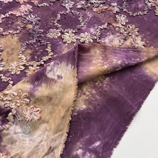 Bawełniana tkanina TIE DYE EMBROIDERY Eva tape design D