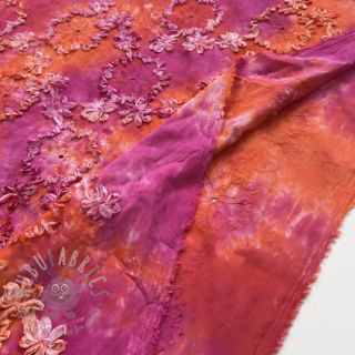 Bawełniana tkanina TIE DYE EMBROIDERY Eva tape design F