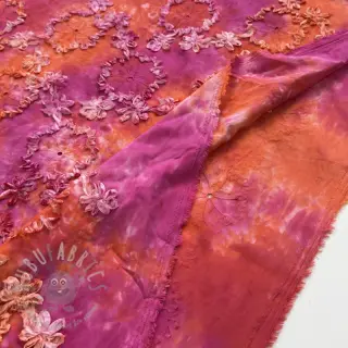 Bawełniana tkanina TIE DYE EMBROIDERY Eva tape design F