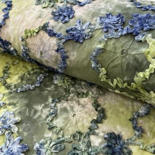 Bawełniana tkanina TIE DYE EMBROIDERY Eva tape design A