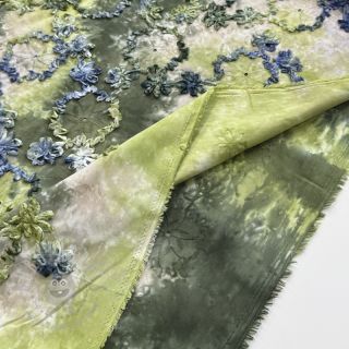 Bawełniana tkanina TIE DYE EMBROIDERY Eva tape design A