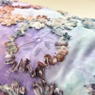 Bawełniana tkanina TIE DYE EMBROIDERY Eva tape design C