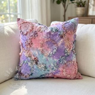 Bawełniana tkanina TIE DYE EMBROIDERY Eva tape design C