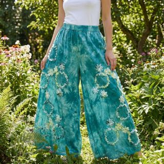 Bawełniana tkanina TIE DYE EMBROIDERY Eva tape design B