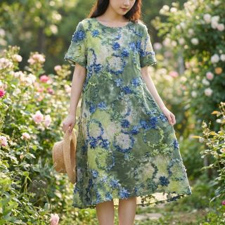 Bawełniana tkanina TIE DYE EMBROIDERY Eva tape design A