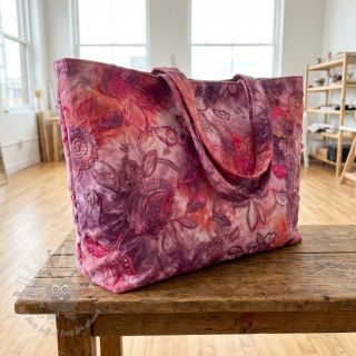 Bawełniana tkanina TIE DYE EMBROIDERY Flora design D