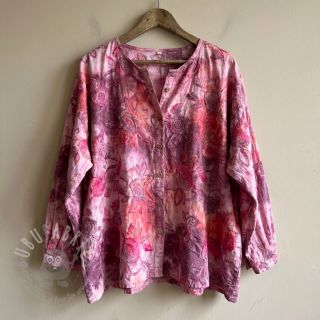 Bawełniana tkanina TIE DYE EMBROIDERY Flora design D