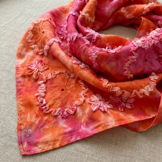 Bawełniana tkanina TIE DYE EMBROIDERY Eva tape design F