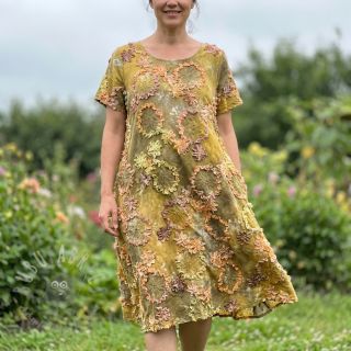 Bawełniana tkanina TIE DYE EMBROIDERY Eva tape design E