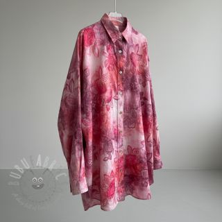 Bawełniana tkanina TIE DYE EMBROIDERY Flora design D