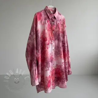 Bawełniana tkanina TIE DYE EMBROIDERY Flora design D