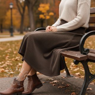 Drobny sztruks dark brown