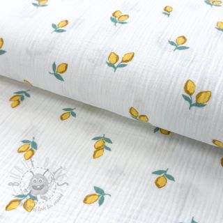 Muślin double gauze Fruits lemon ORGANIC