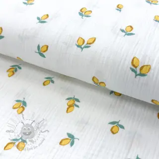 Muślin double gauze Fruits lemon ORGANIC