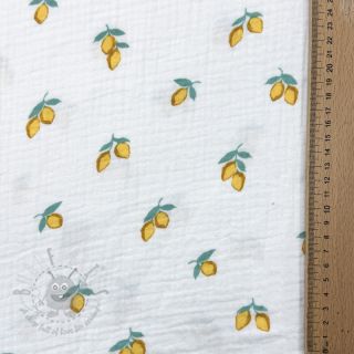 Muślin double gauze Fruits lemon ORGANIC