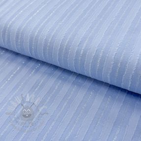 Bawełniana tkanina VOILE LUREX Stripes light blue