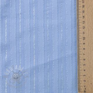 Bawełniana tkanina VOILE LUREX Stripes light blue