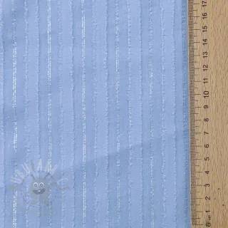 Bawełniana tkanina VOILE LUREX Stripes light blue