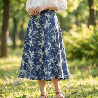 Bawełniana tkanina JEANS Embroidery Flowers white