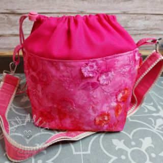 Bawełniana tkanina TIE DYE EMBROIDERY Poppy design K