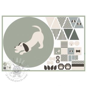 Bawełniana tkanina Dog PANEL digital print