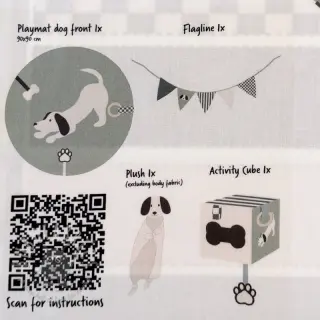 Bawełniana tkanina Dog PANEL digital print