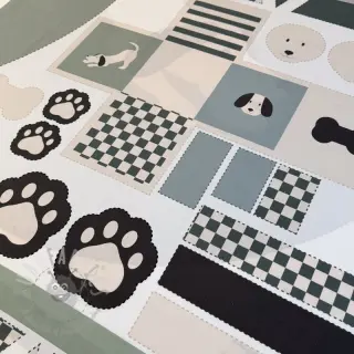 Bawełniana tkanina Dog PANEL digital print