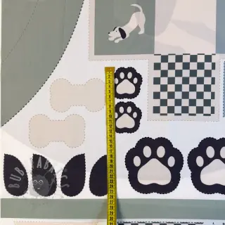 Bawełniana tkanina Dog PANEL digital print