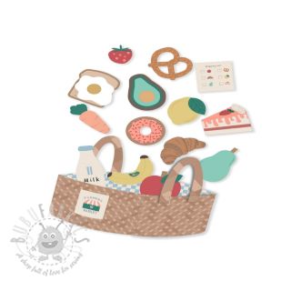 Bawełniana tkanina Farmers market PANEL digital print